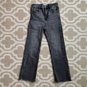 Zara Black Washed Flare Jeans